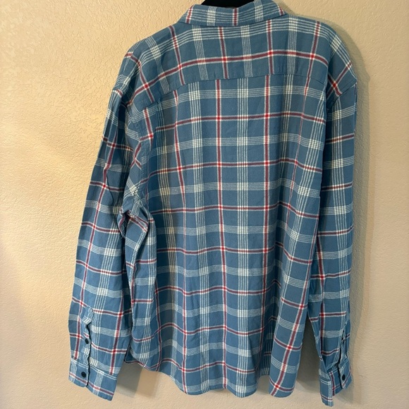 NWT Lucky Brand Men's Shirt Blue Red Plaid Soft Cotton Button-Down Classic Fit - Picture 5 of 11